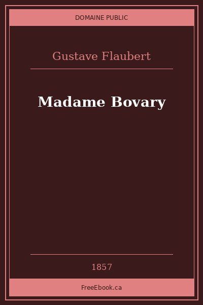 Couverture du livre Madame Bovary